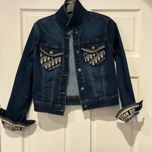 Christian Dior trimmed custom dark denim jacket xs/s